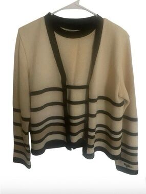 St. John Sport Essentials
Striped Knit Cardigan and Knit Tank/Shell Size S